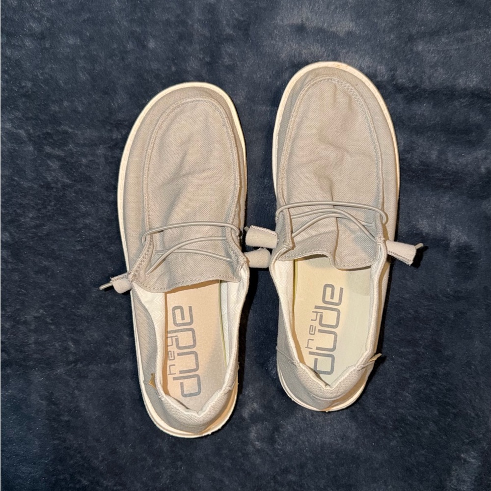 Hey Dude Women’s Slip-On Loafers in Light Grey